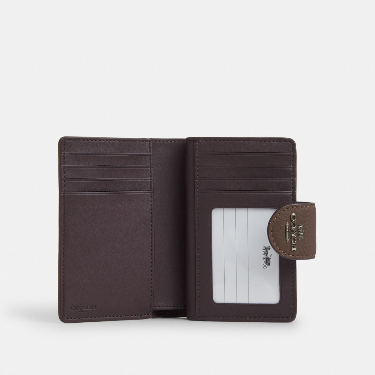 Coach Medium Corner Zip Wallet - Gunmetal/Dark Stone (Women's)