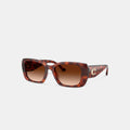 Coach Maxi Sculpted C Oversized Rectangle Sunglasses - Caramel Tortoise