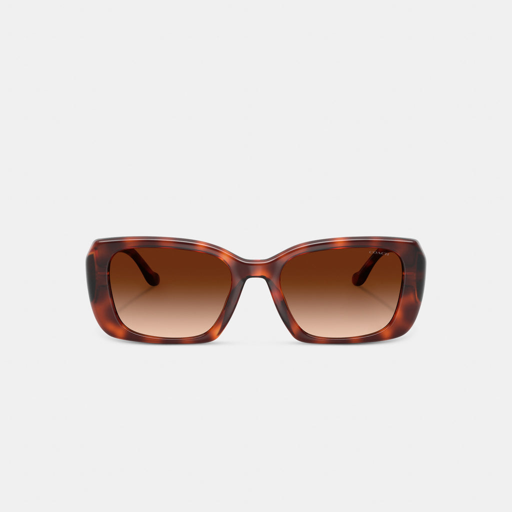 Coach Maxi Sculpted C Oversized Rectangle Sunglasses - Caramel Tortoise (2)