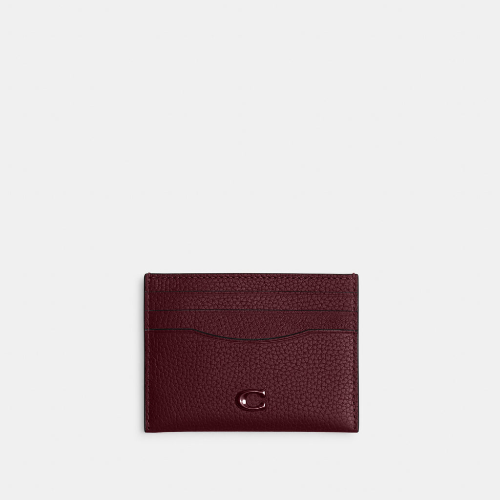 Coach Card Case - Light Maroon