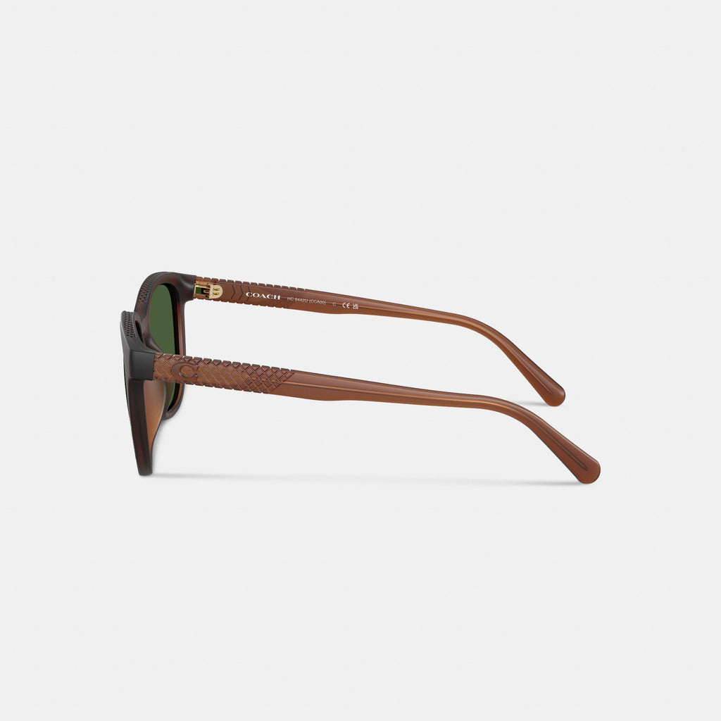 Coach Textured Square Sunglasses - Brown (3)