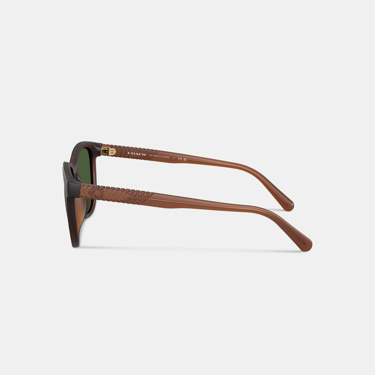 Coach Textured Square Sunglasses - Brown (3)