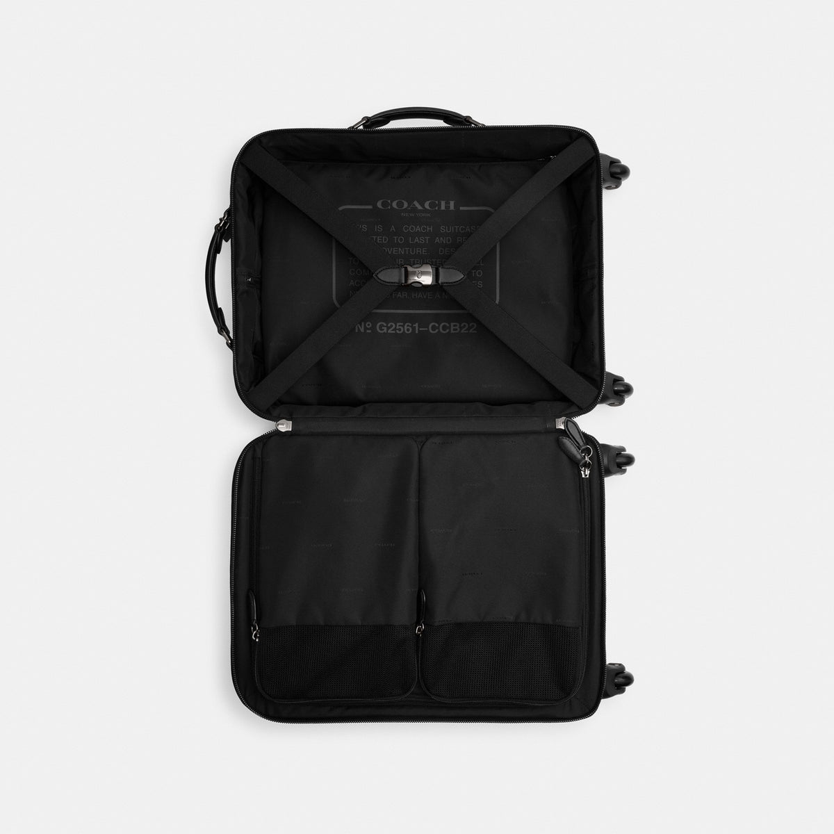 Coach Wheeled Carry On In Signature Canvas - Charcoal