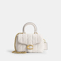 Coach Tabby Top Handle Bag With Quilting - Brass/Chalk