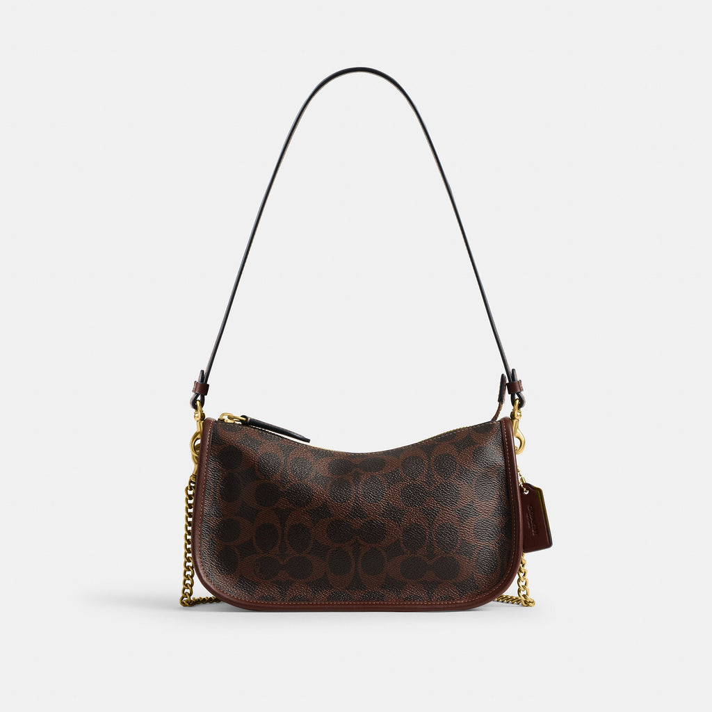 Coach Waverly Bag In Signature Canvas - Brass/Maple
