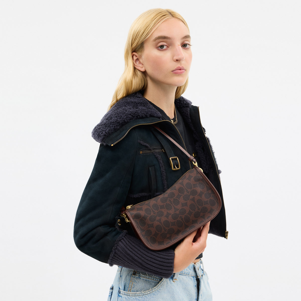 Coach Waverly Bag In Signature Canvas - Brass/Maple (8)