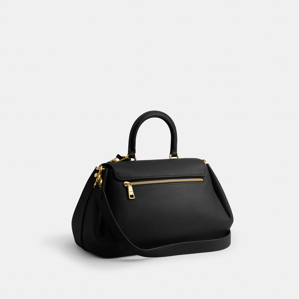 Coach Slouchy Rogue Top Handle Bag - Brass/Black (2)