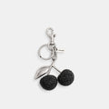 Coach Crystal Cherry Bag Charm - Silver/Black (Women's)