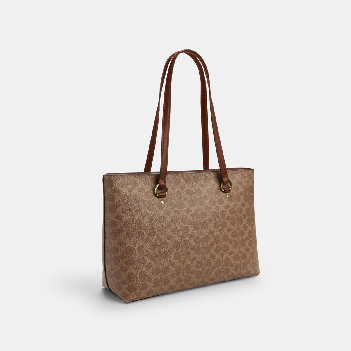Coach Station Tote Bag In Signature Canvas - Gold/Tan/Brown (Women's)
