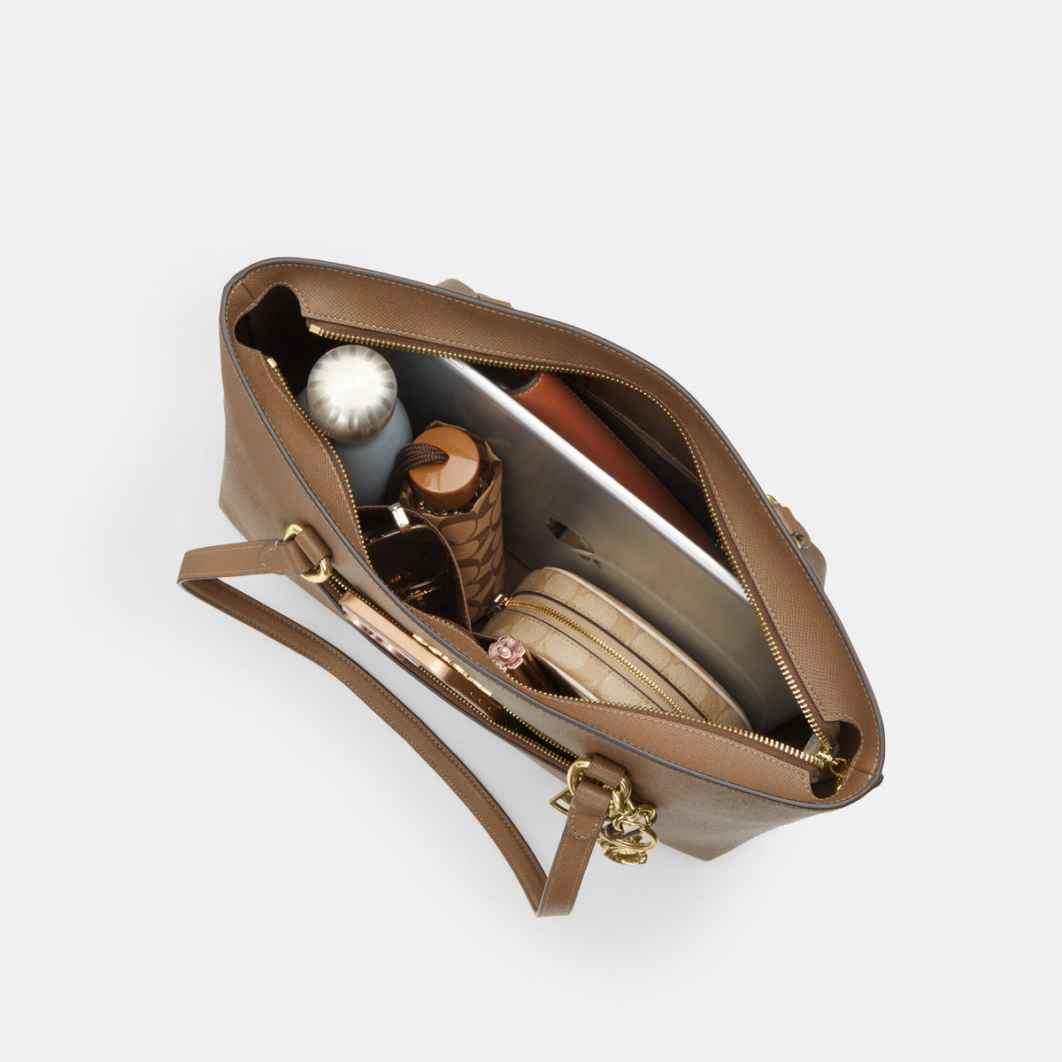 Coach Station Tote Bag - Gold/Dark Stone (Women's)