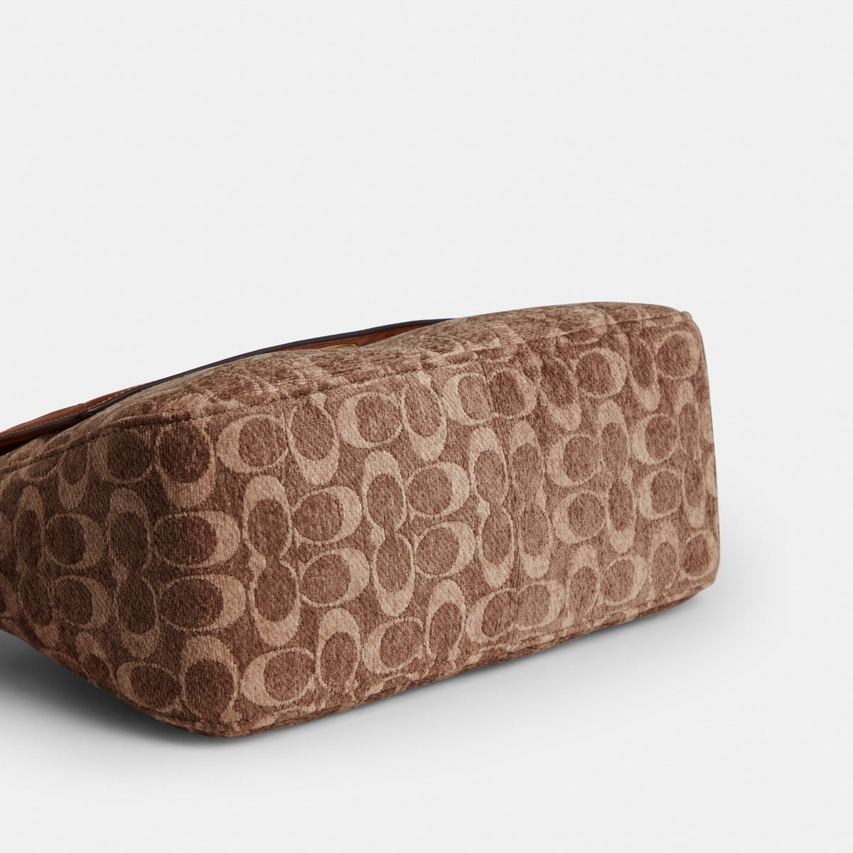 Coach Etta Flap Bag In Signature Chenille - Gold/Light Khaki/Vintage Brown (Women's)