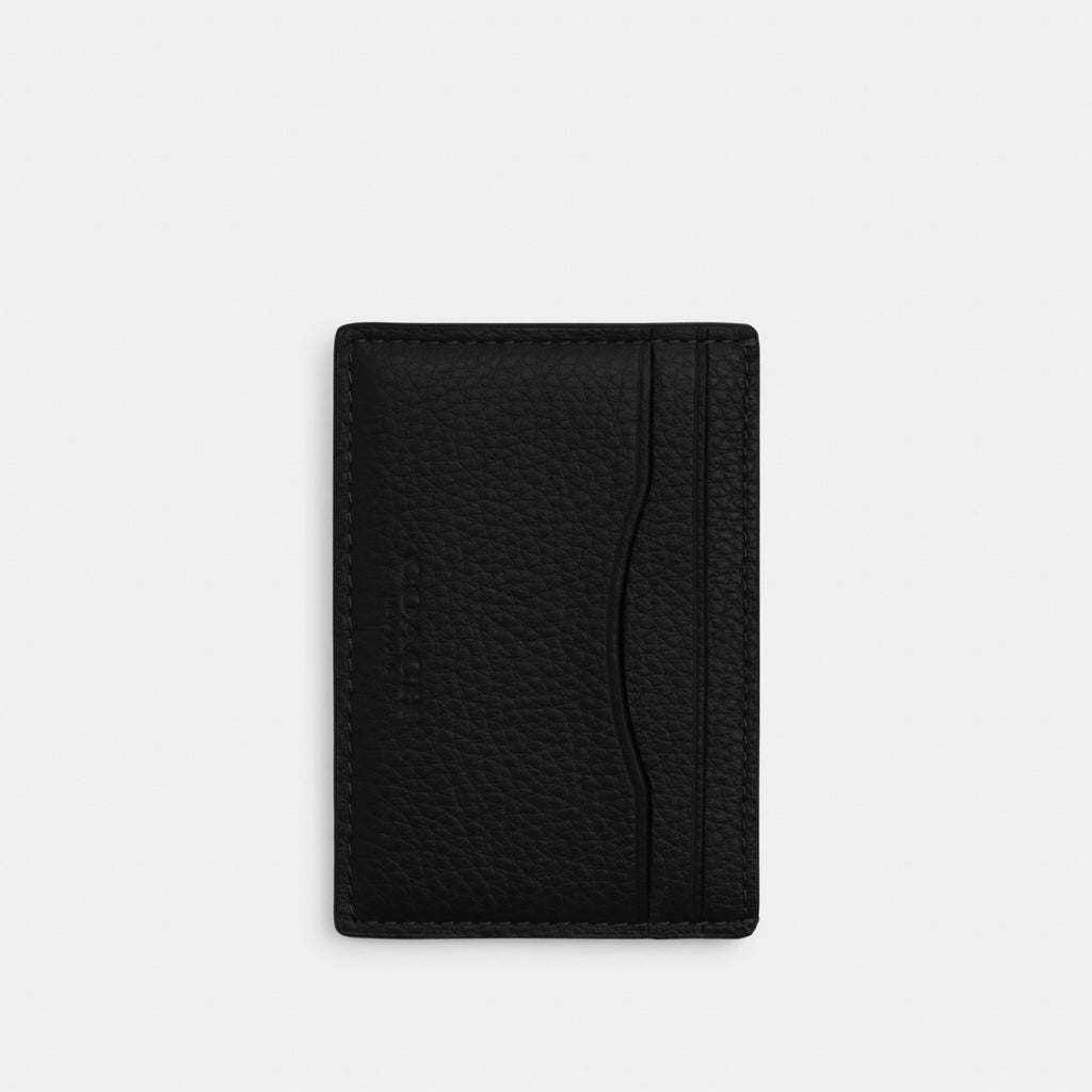 Coach Card Case With Money Clip - Gunmetal/Black