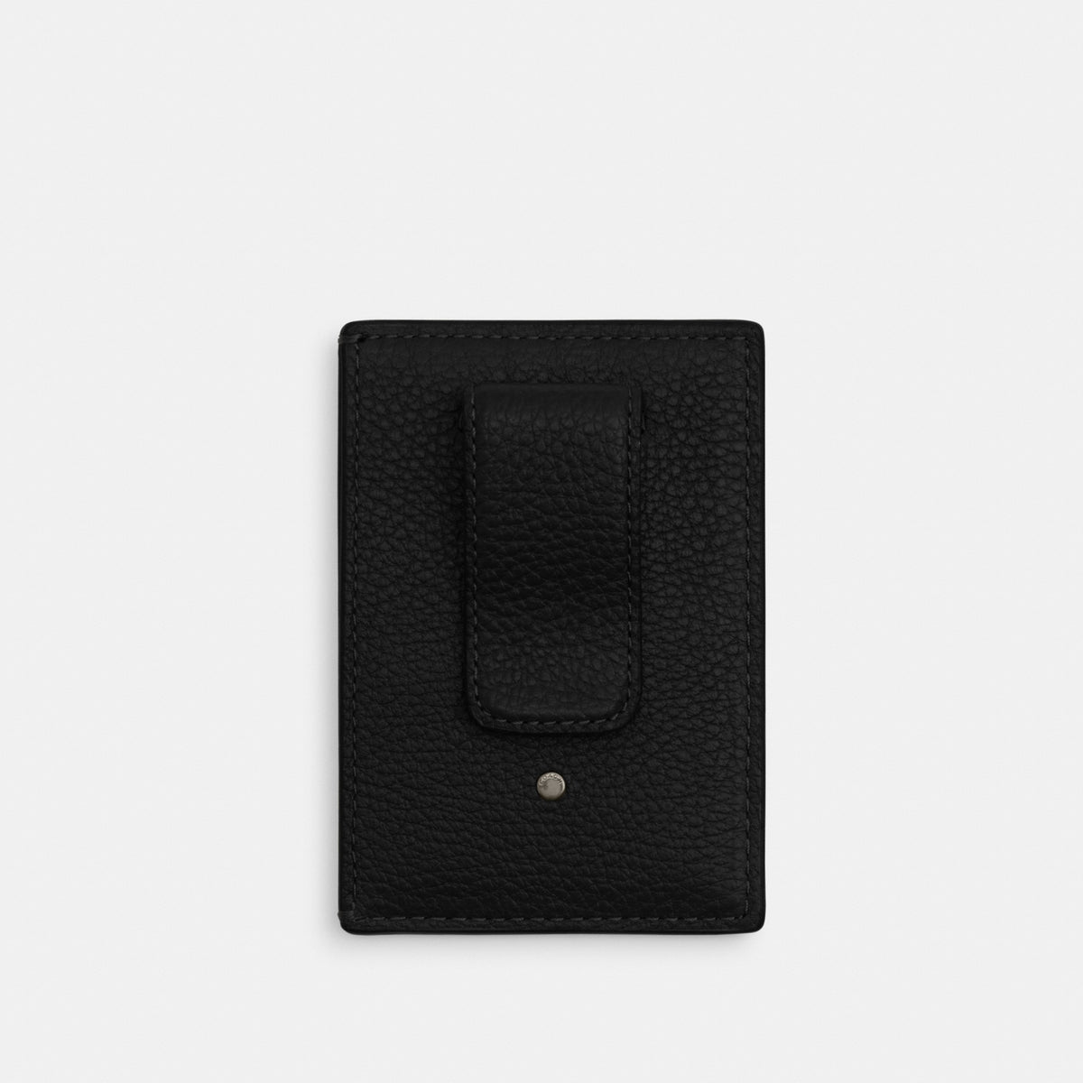 Coach Card Case With Money Clip - Gunmetal/Black