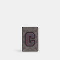 Coach ID Card Wallet In Signature Canvas With Patches - Grey Multi. (Men's)