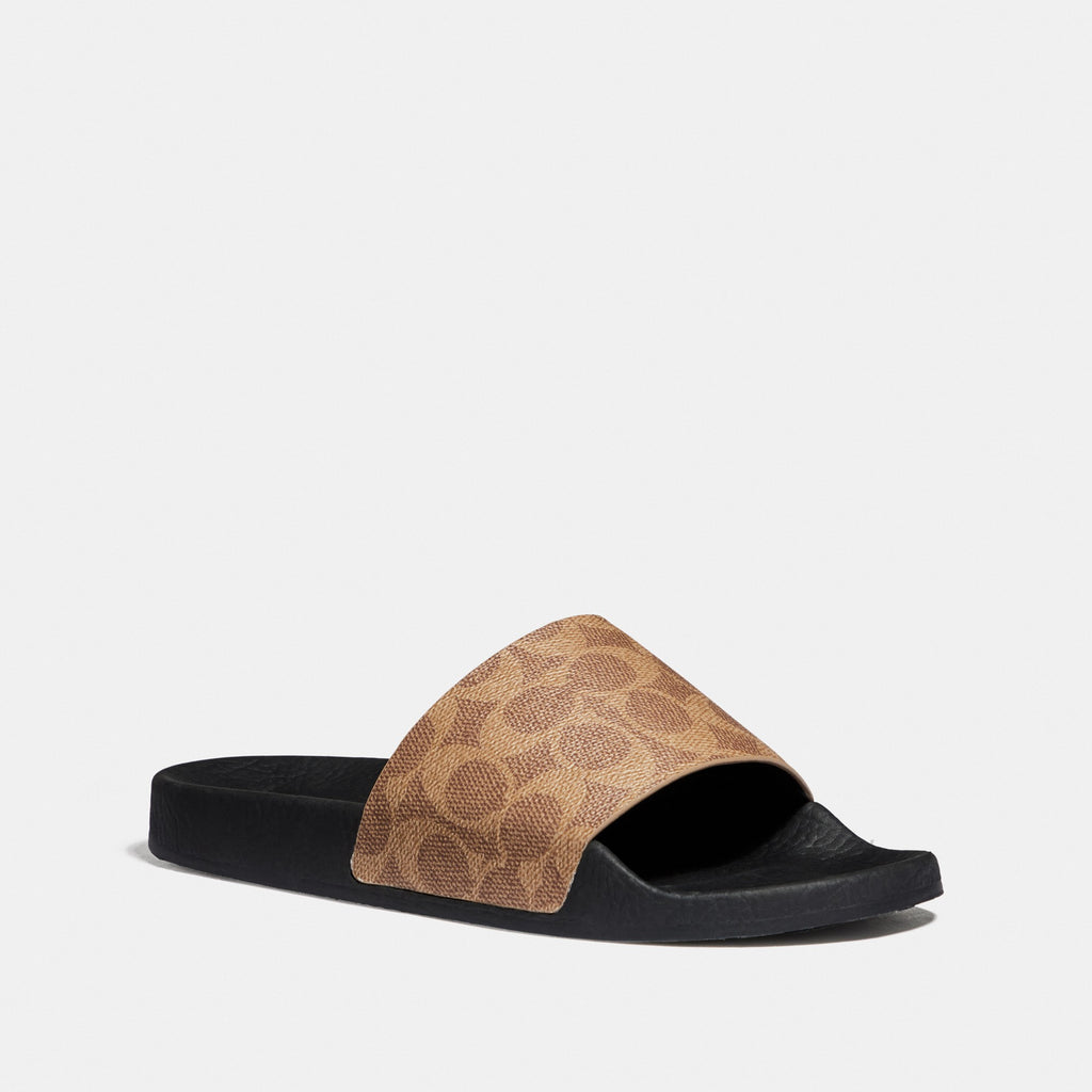 Coach Udele Sport Slide In Signature Canvas - Tan (Women's)