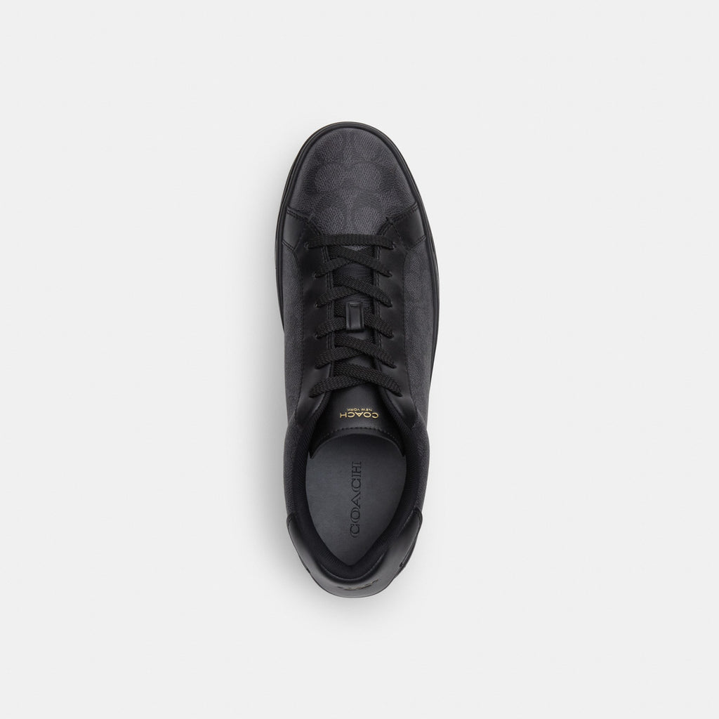 Coach High Line Sneaker In Signature Canvas - Graphite/Black (Men's)