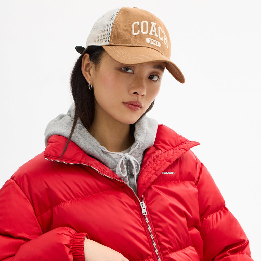Coach Varsity Trucker Hat - Light Saddle