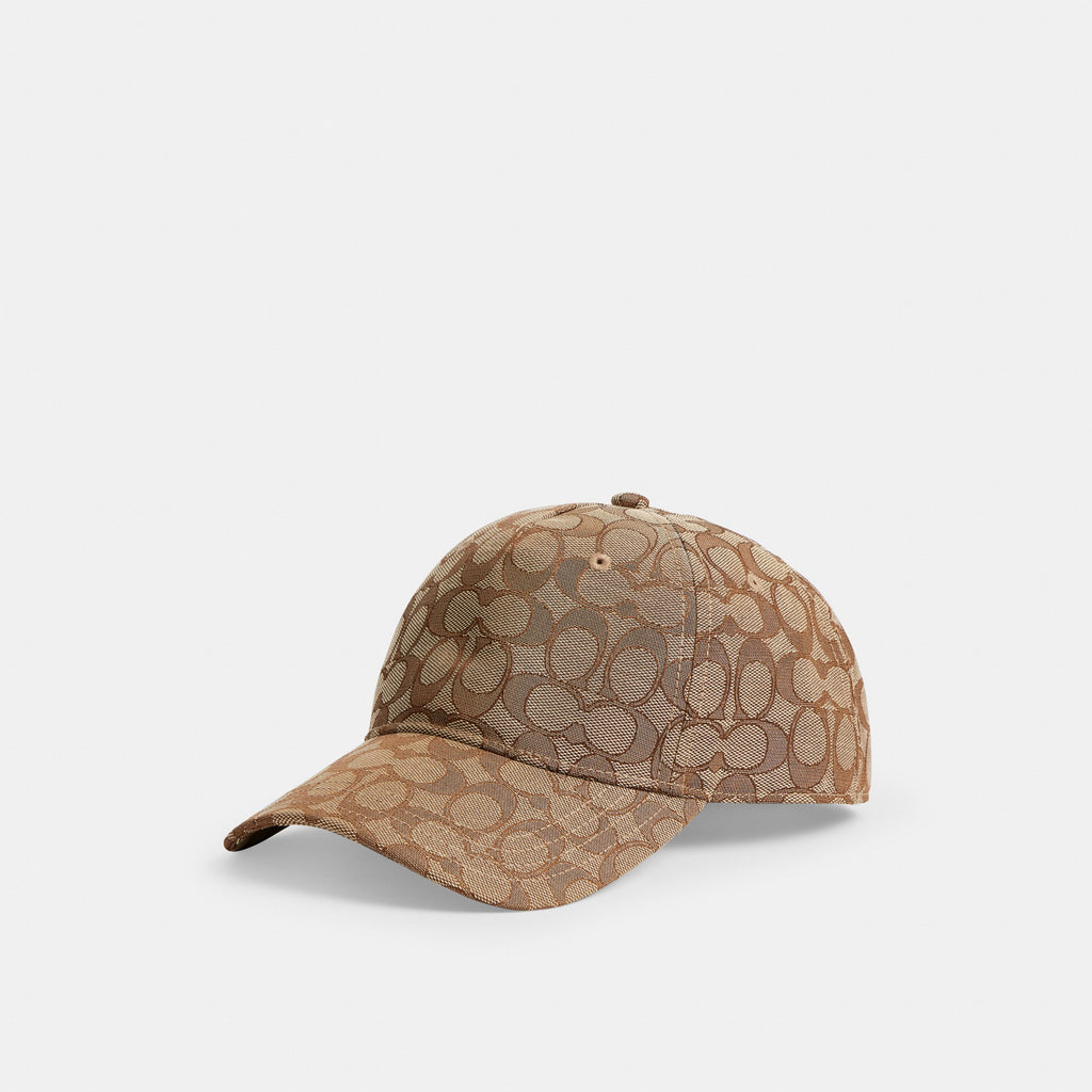 Coach Signature Jacquard Baseball Hat - Tan