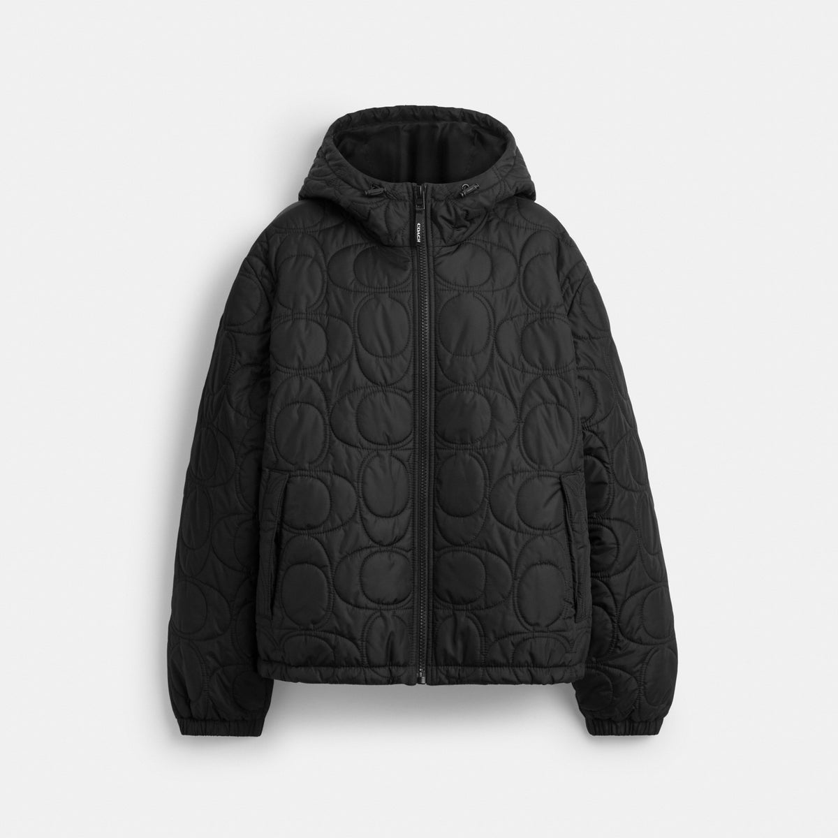 Coach Quilted Signature Puffer Jacket In Recycled Polyester - Black (Men's)