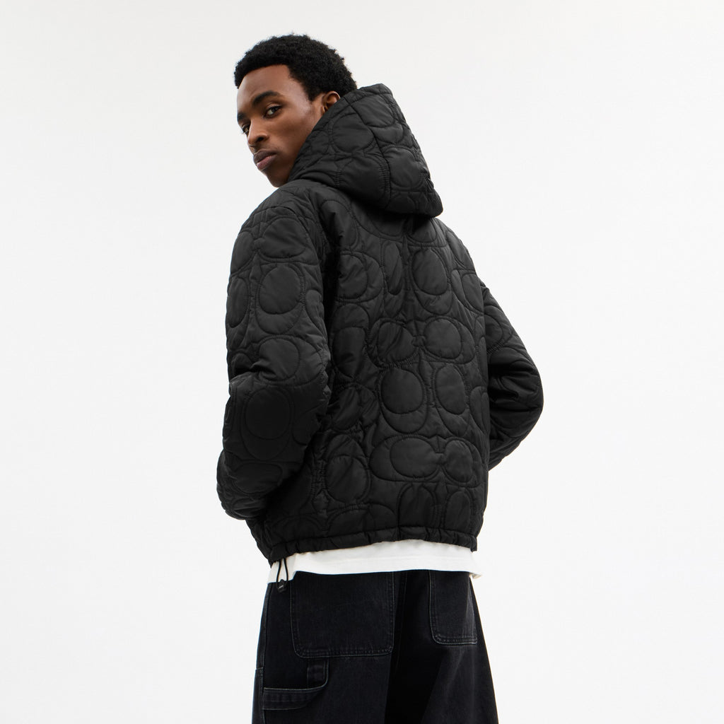 Coach Quilted Signature Puffer Jacket In Recycled Polyester - Black (Men's)