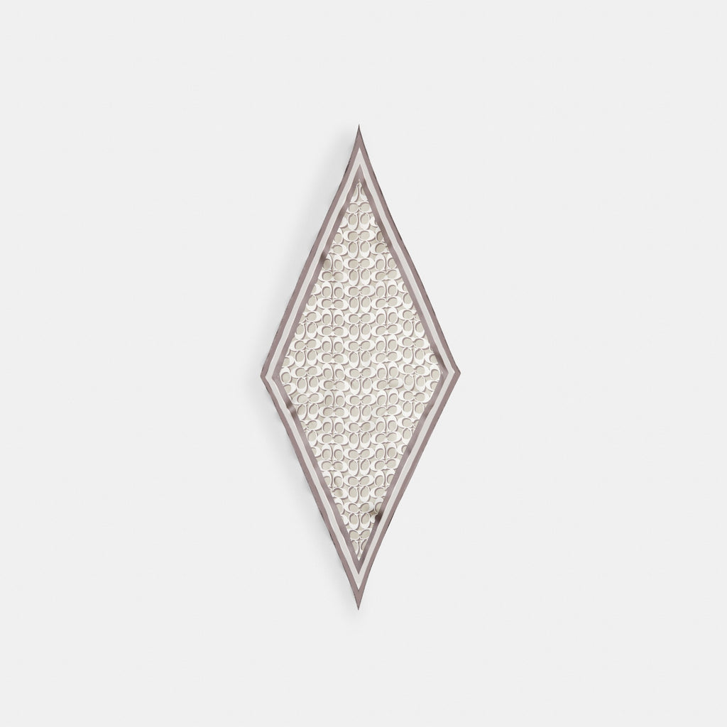Coach Signature Silk Diamond Scarf - Bone (Women's)