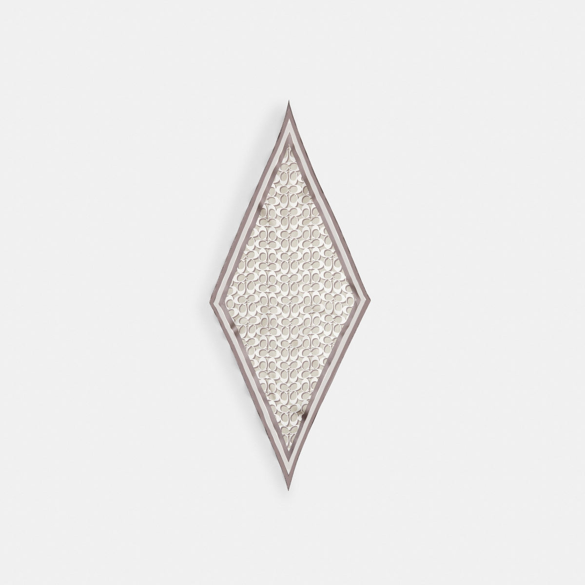 Coach Signature Silk Diamond Scarf - Bone (Women's)