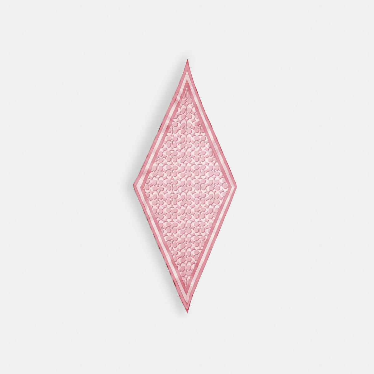 Coach Signature Silk Diamond Scarf - Tickled Pink (Women's)