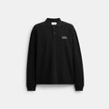 Coach Horse And Carriage Long Sleeve Polo - Black (Men's)