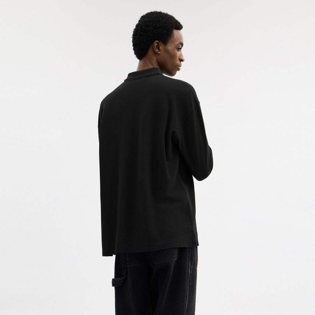 Coach Horse And Carriage Long Sleeve Polo - Black (Men's)