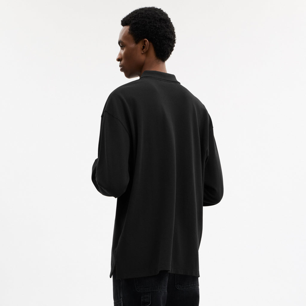 Coach Horse And Carriage Long Sleeve Polo - Black (Men's)