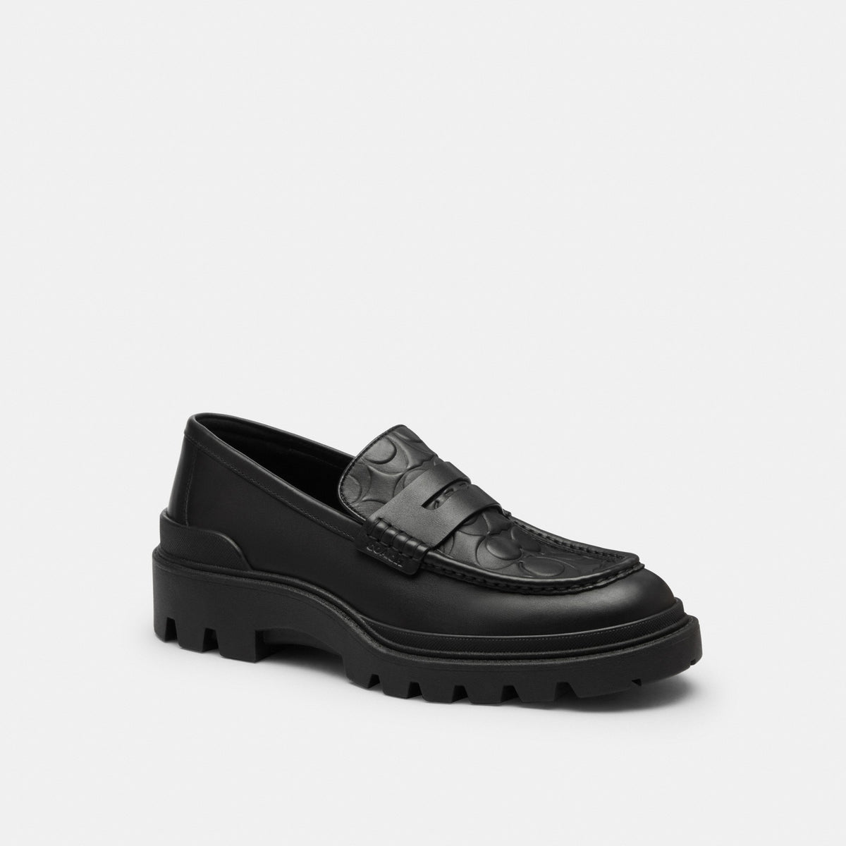Coach Loafer In Signature Leather - Black (Men's)