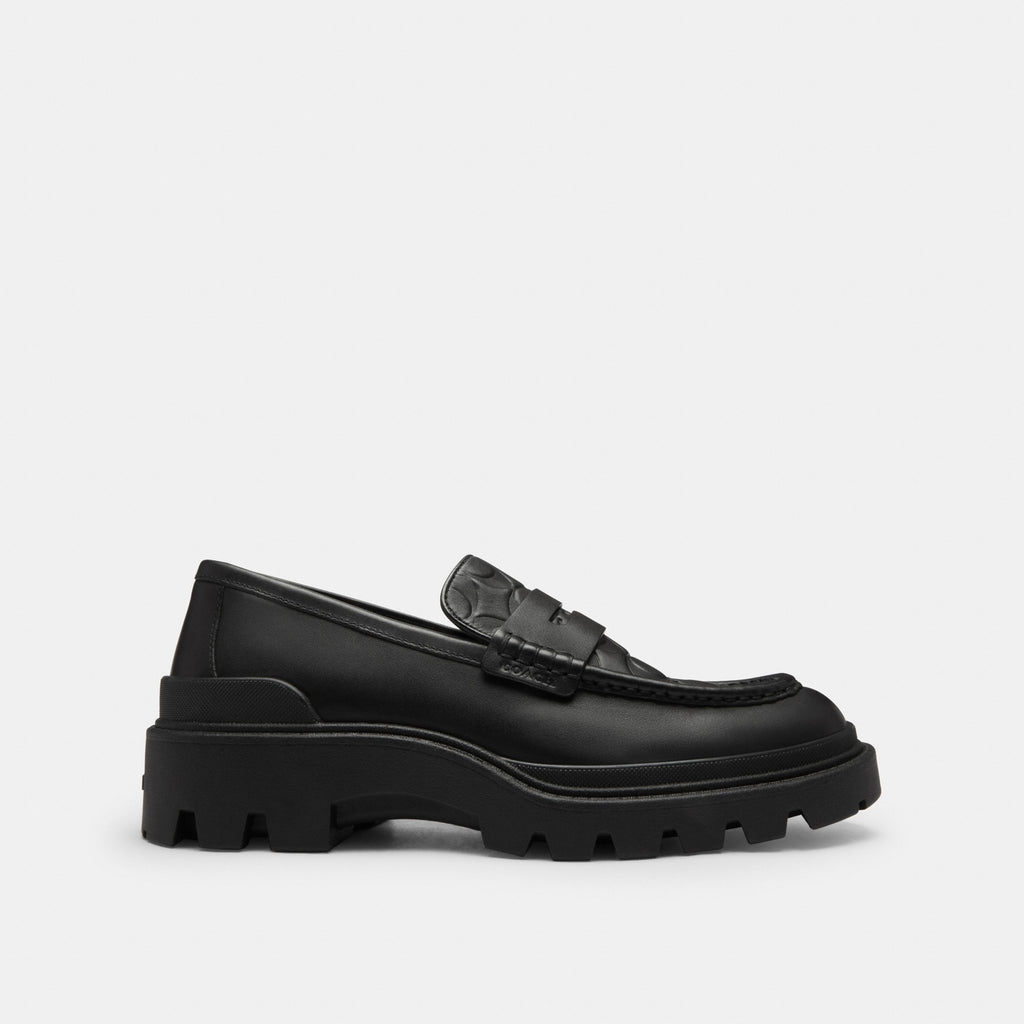 Coach Loafer In Signature Leather - Black (Men's)