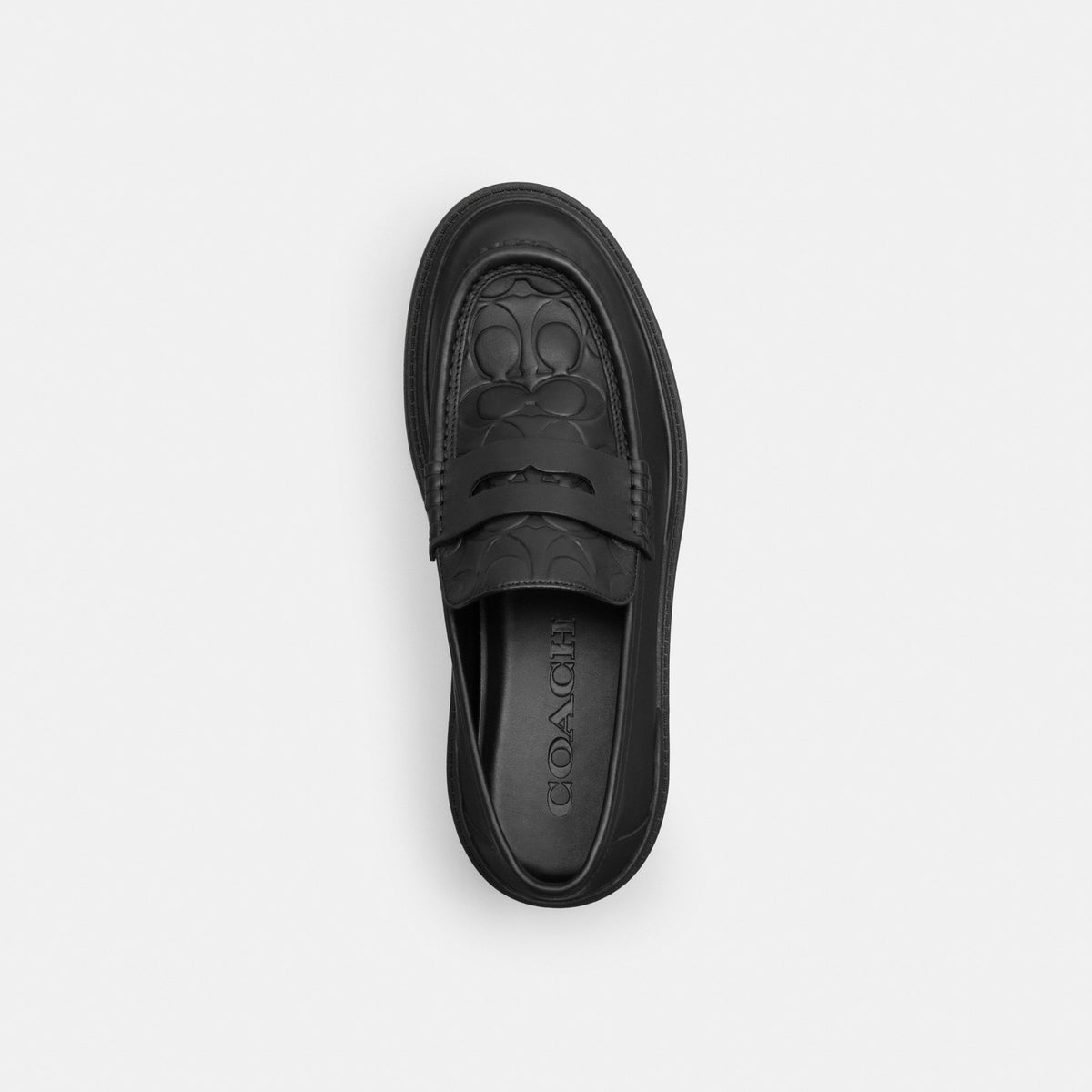 Coach Loafer In Signature Leather - Black (Men's)