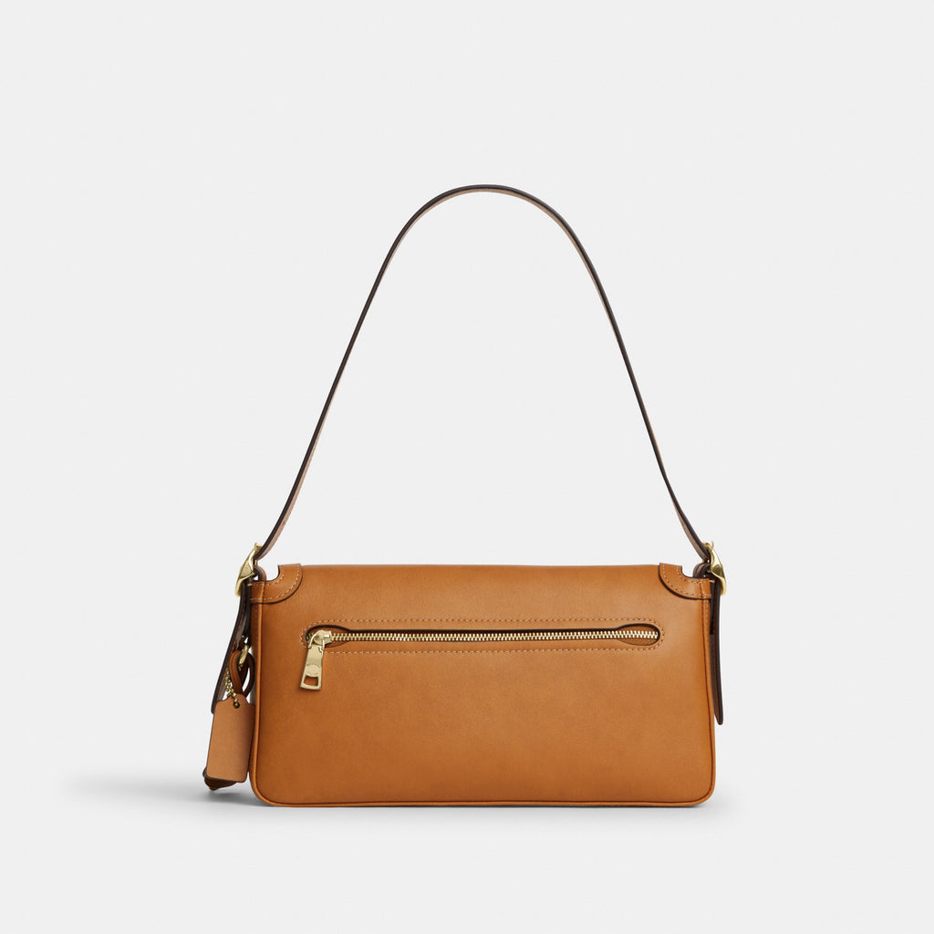 Coach Etta Small Flap Shoulder Bag - Gold/Brown (Women's)