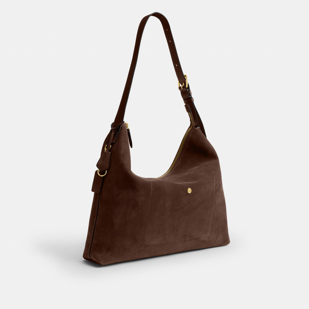 Coach Mott Messenger Bag - Dark Chocolate Suede