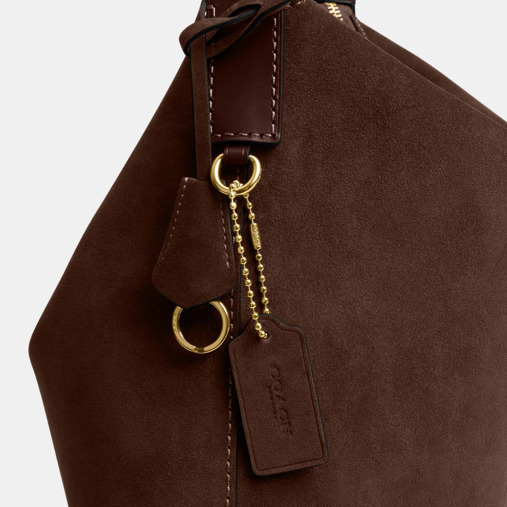 Coach Mott Messenger Bag - Dark Chocolate Suede