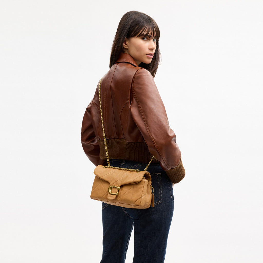 Coach Tabby Shoulder Bag 26 With Quilting - Brass/Biscuit (Women's)