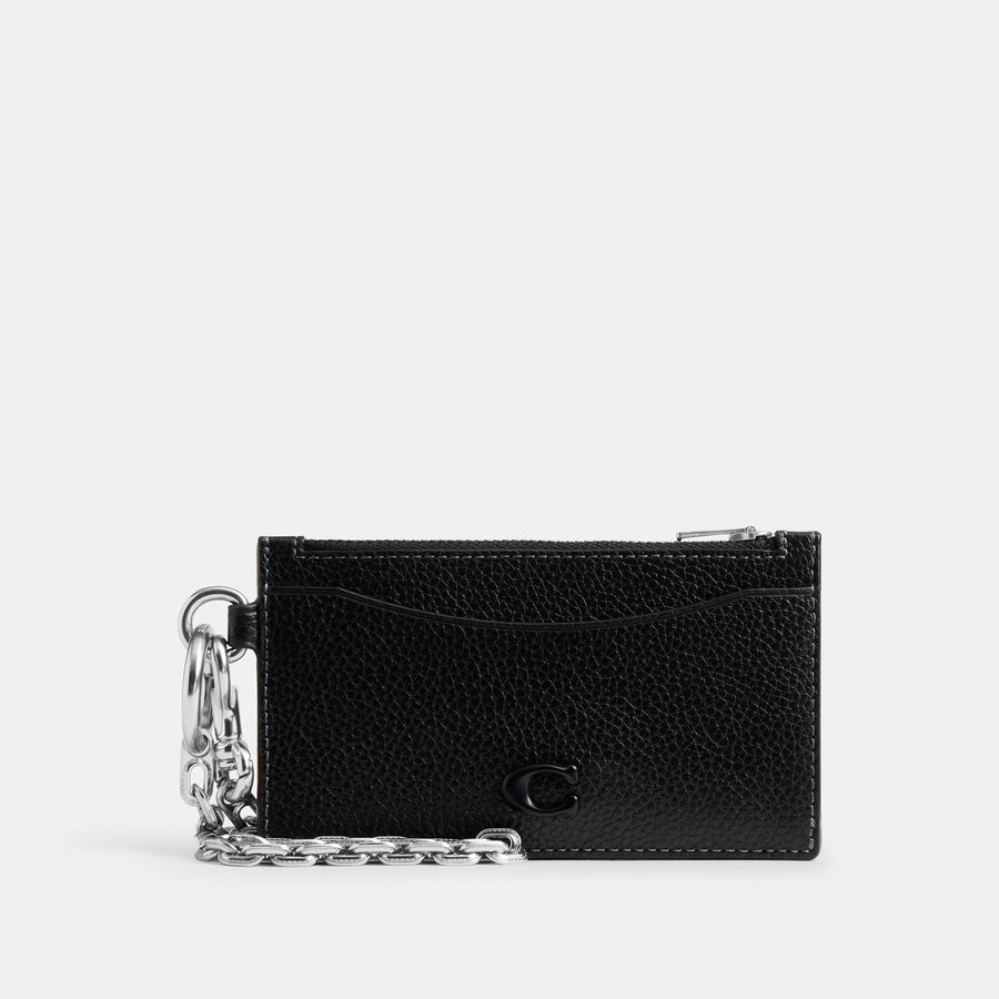 Coach Zip Card Case With Chain - Black (Men's)