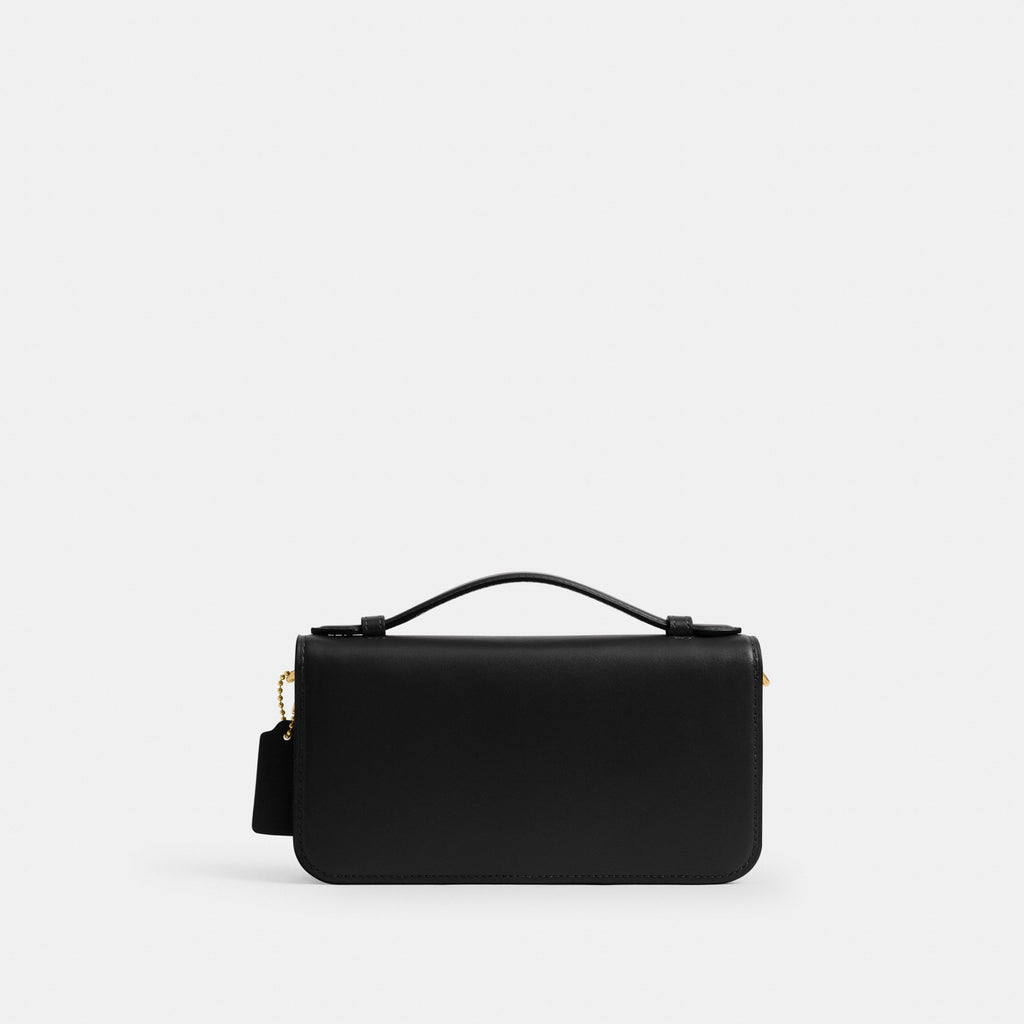 Coach New York Elora Top Handle Crossbody Bag - Brass/Black (Women's)