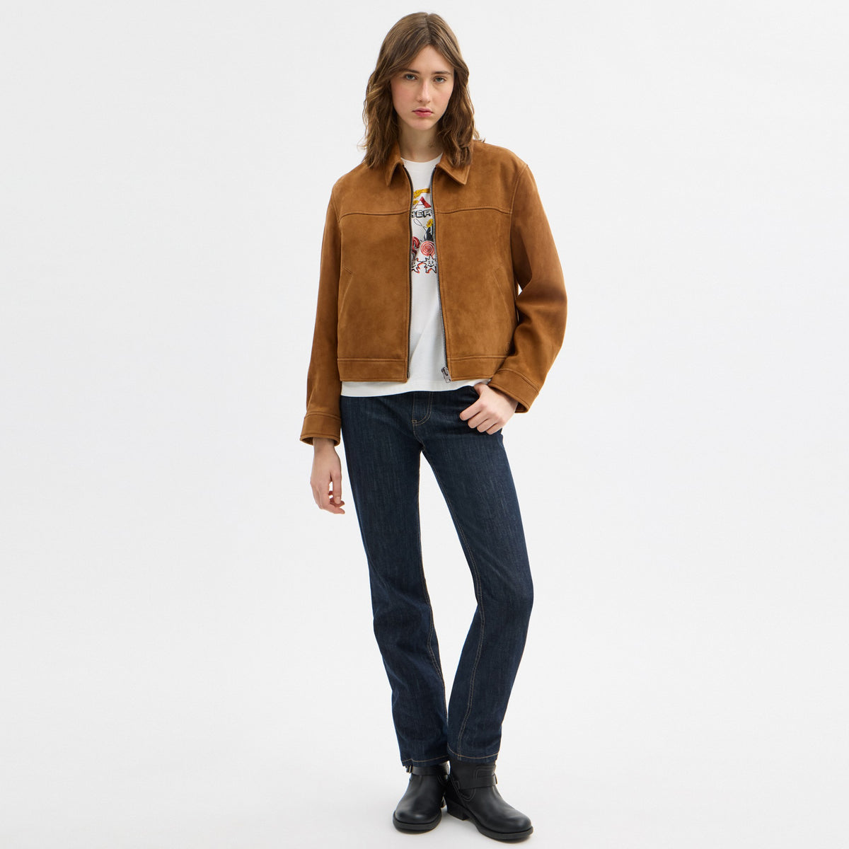 Coach Suede Jacket - Sepia (Women's)