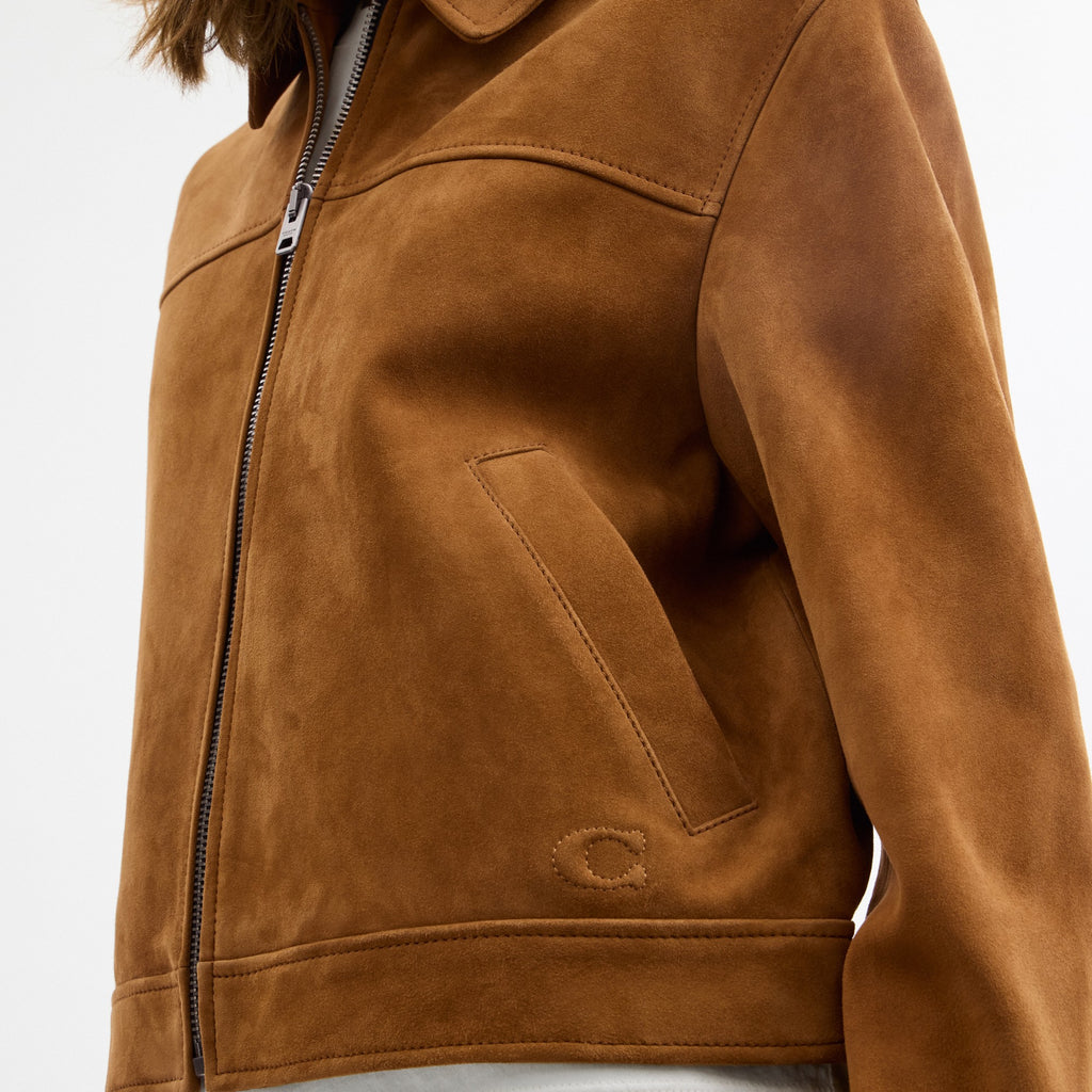 Coach Suede Jacket - Sepia (Women's)