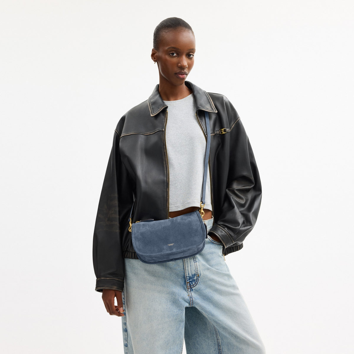 Coach Waverly Bag - Brass/Light Denim (Women's)