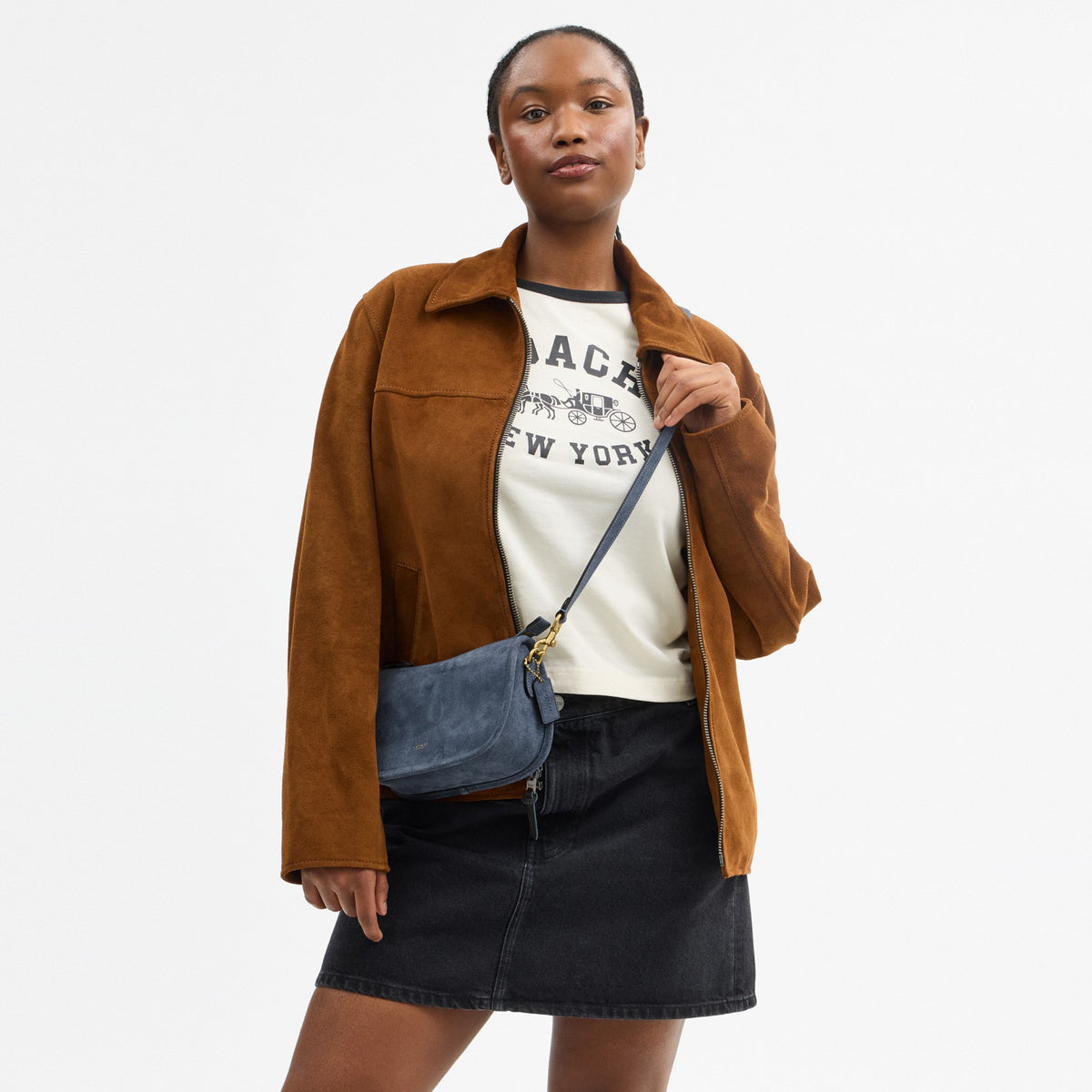 Coach Waverly Bag - Brass/Light Denim (Women's)