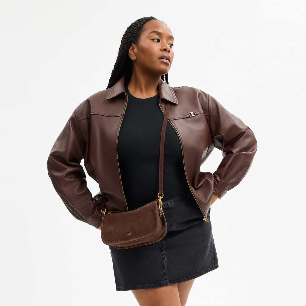 Coach Waverly Bag - Brass/Dark Chocolate (Women's)
