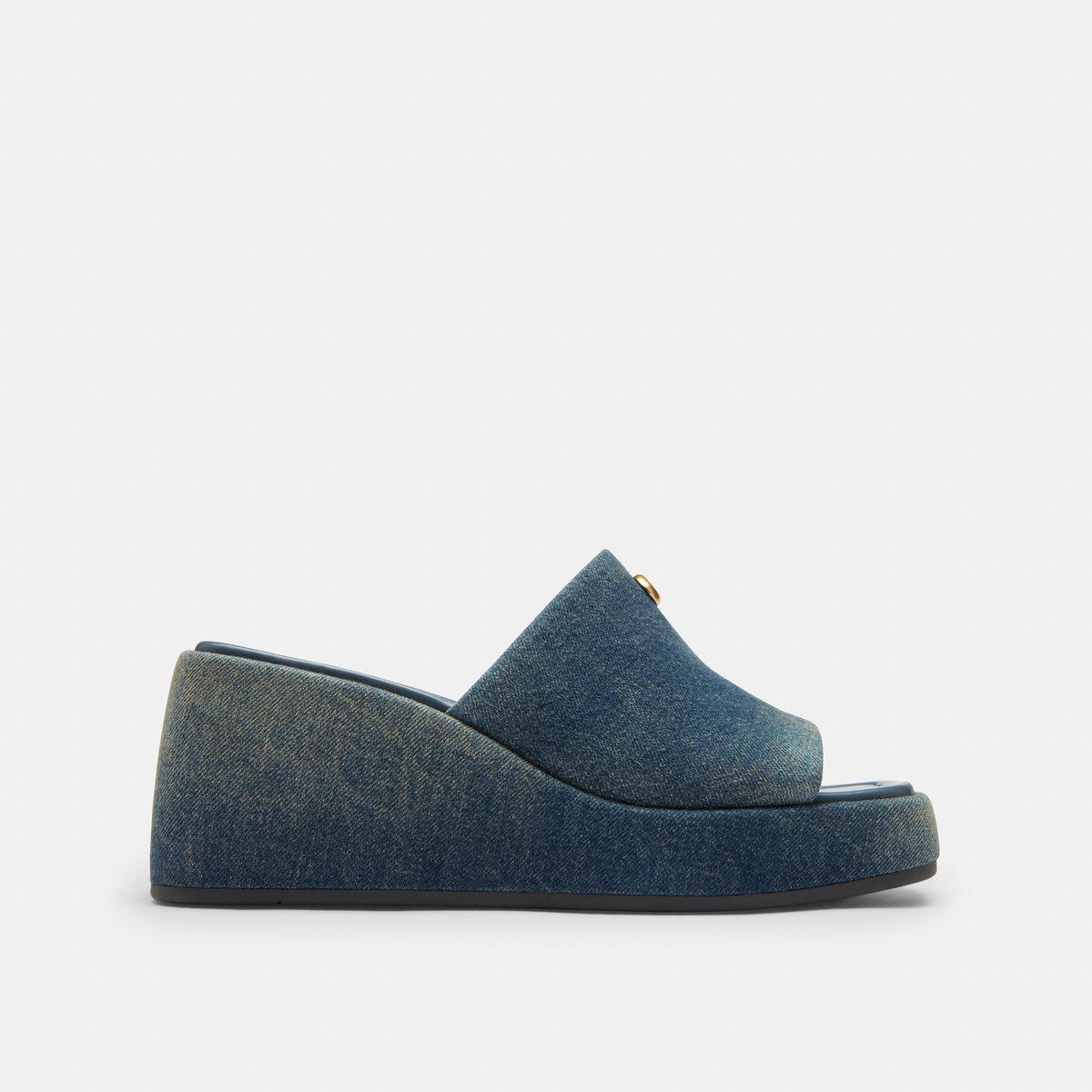 Coach Marie Platform Sandal In Loved Denim - Dark Indigo (2)