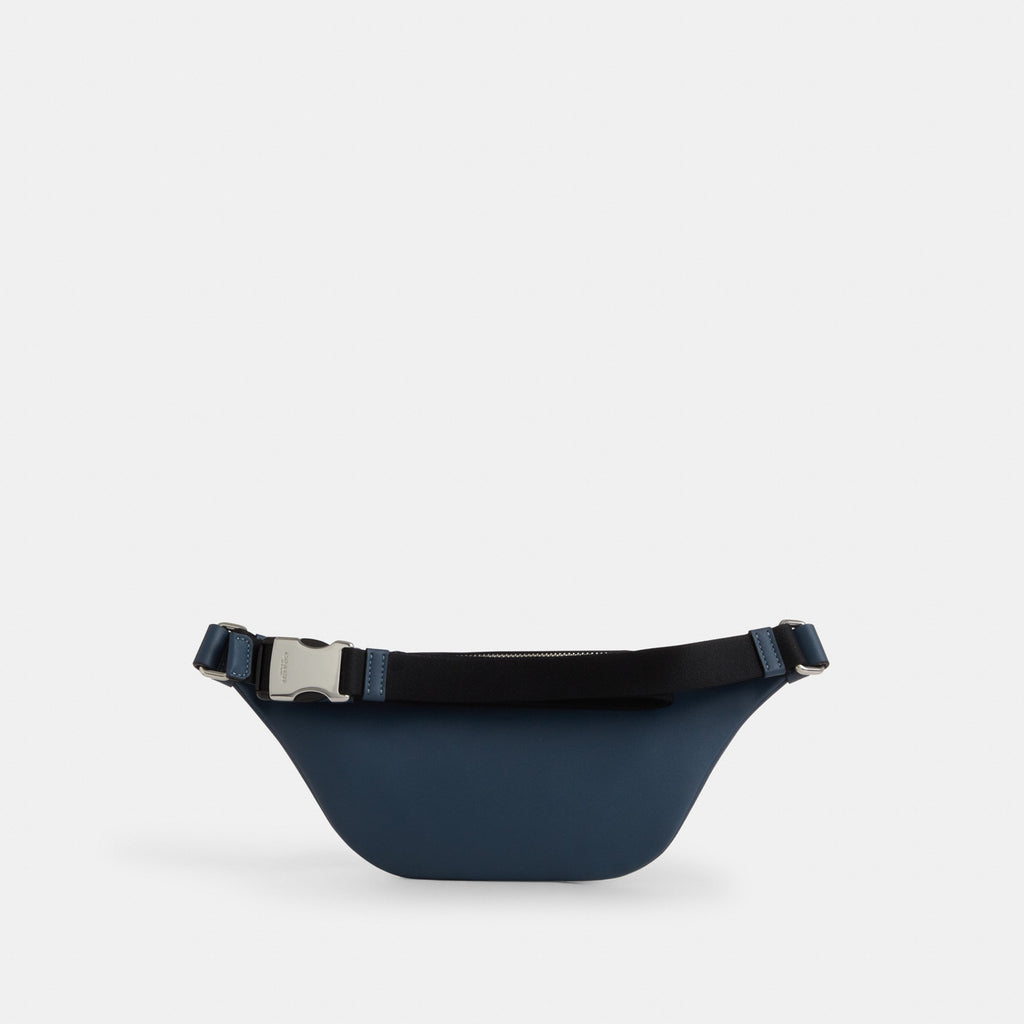 Coach Warren Mini Belt Bag In Signature Denim - Silver/DENIM