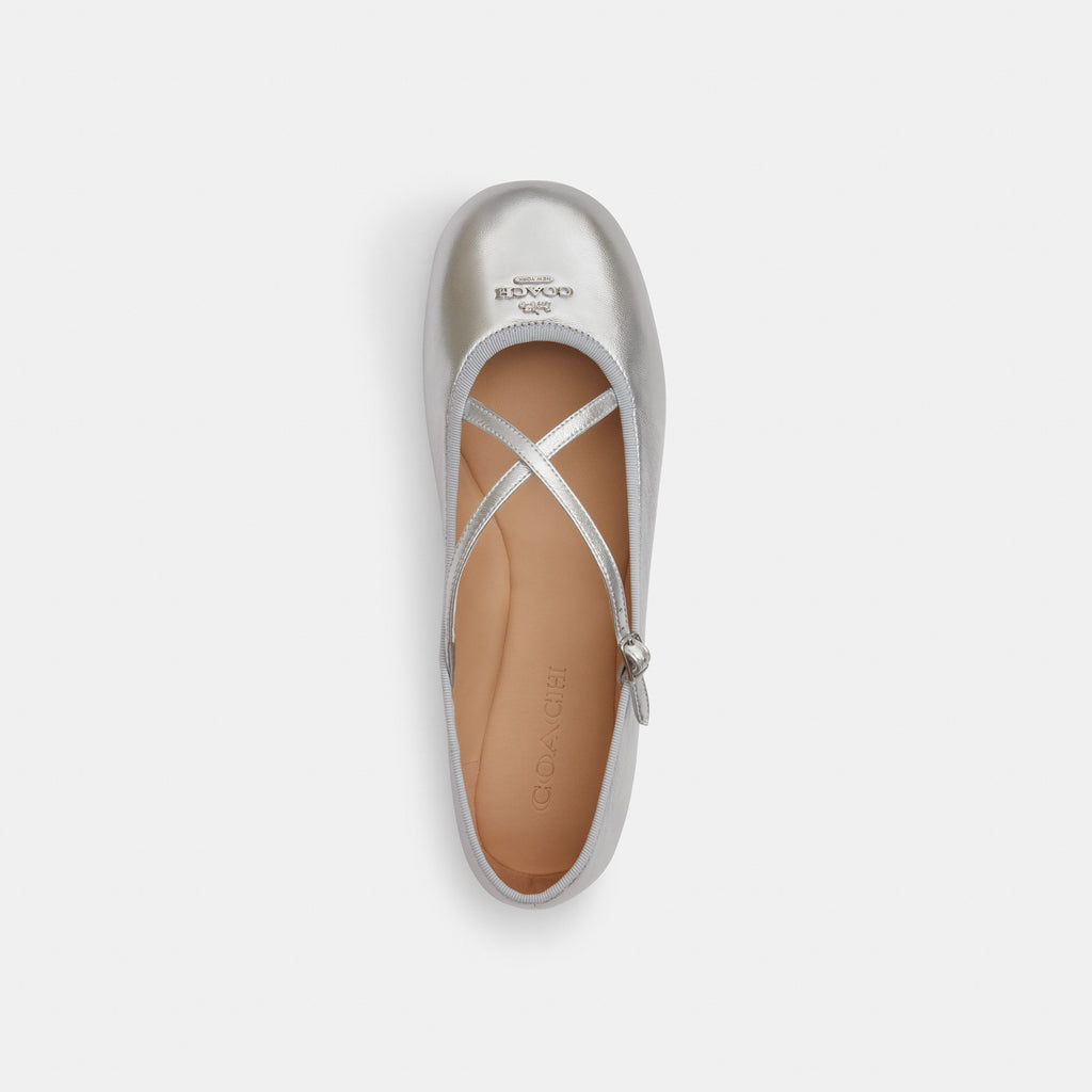 Coach Phoebe Ballet Flat - Silver (3)