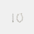 Coach Linked C Small Hoop Earrings - Silver (Women's)