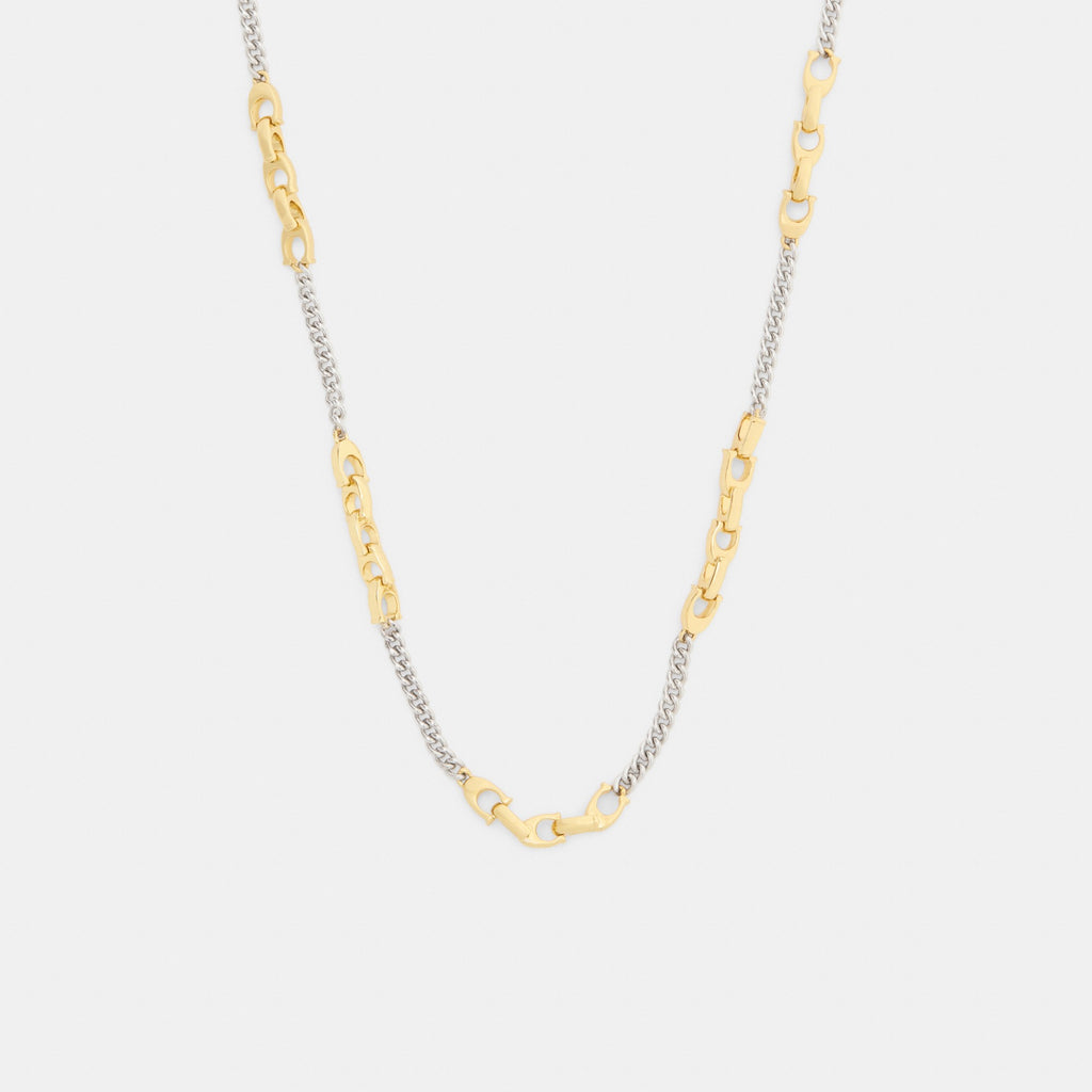 Coach Linked C Necklace - Gold/Silver (Women's)
