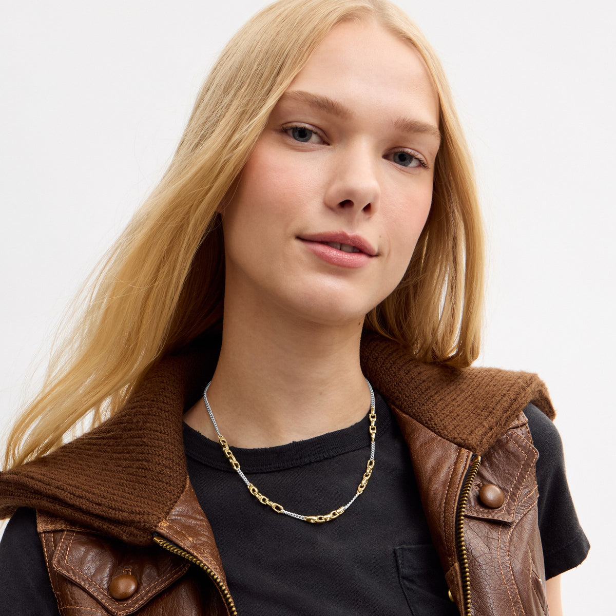 Coach Linked C Necklace - Gold/Silver (Women's)
